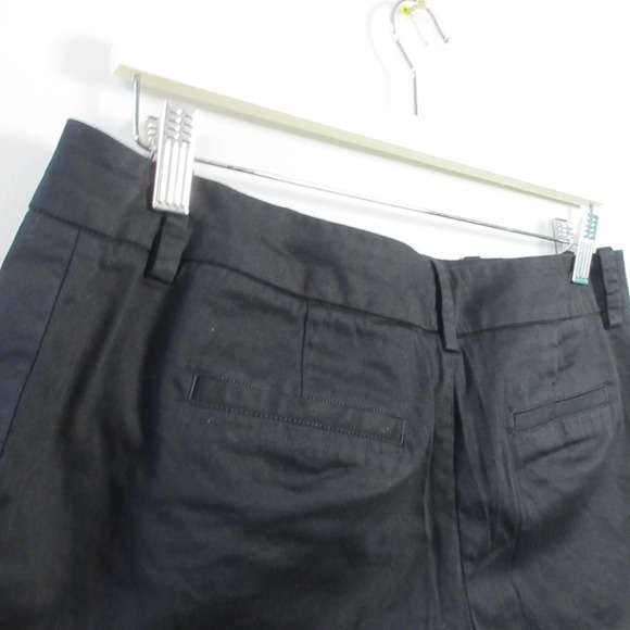 Club Monaco Shorts Micro Women 6 Black Cotton Zip Low Rise y2k Casual Preppy 208 - Picture 4 of 12